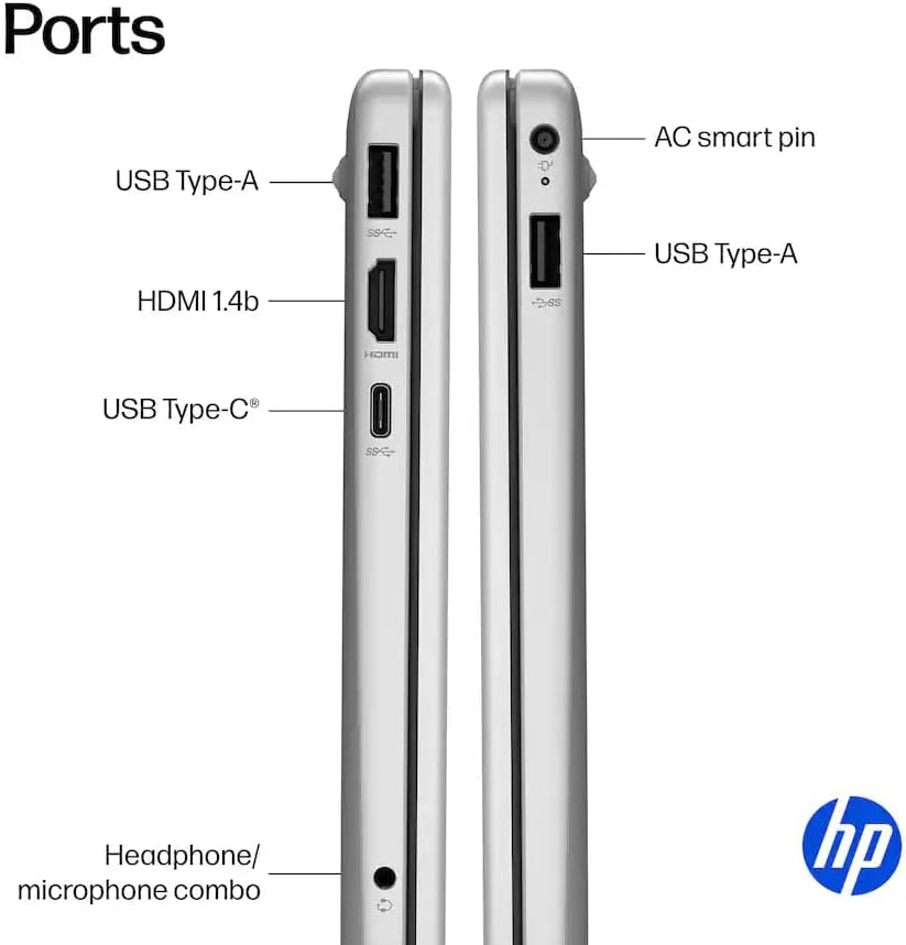 Ordinateur compact portable HP 15,6 pouces pour professionnels et étudiants avec Microsoft Office 365, processeur Intel quadricœur, Windows 11, 32 Go de RAM, 640 Go de stockage (128 Go UFS + station d'accueil de 512 Go), pavé numérique, argent