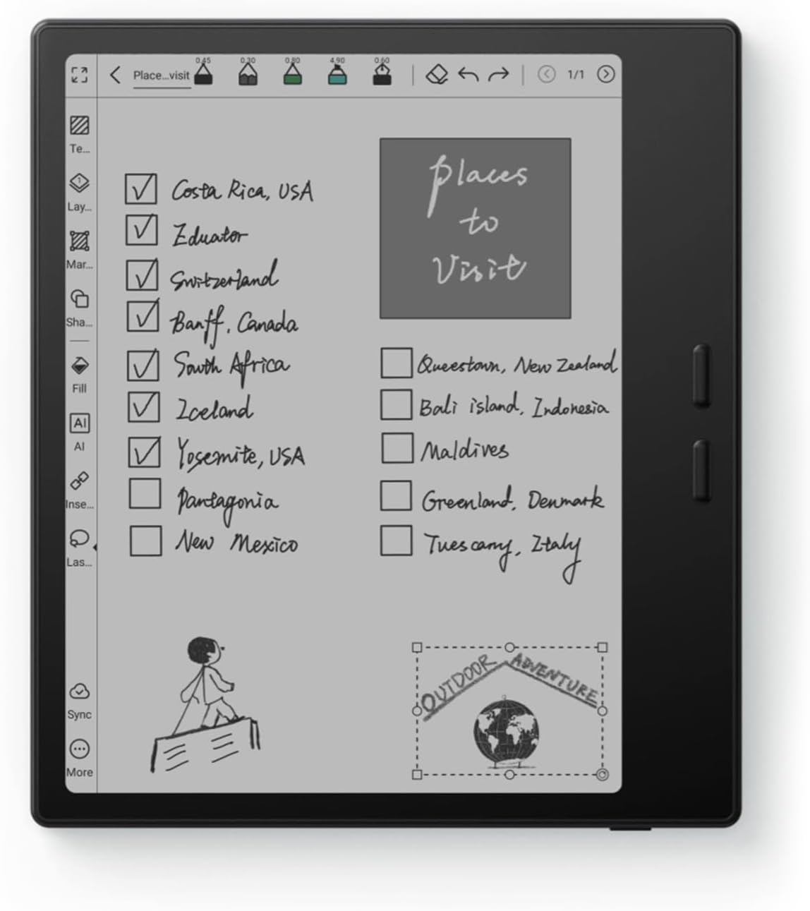 Tablette tactile BOOX Tablet Go Color 7 Gen II E Ink 4G 64G avec stylet actif InkSense (Noir)