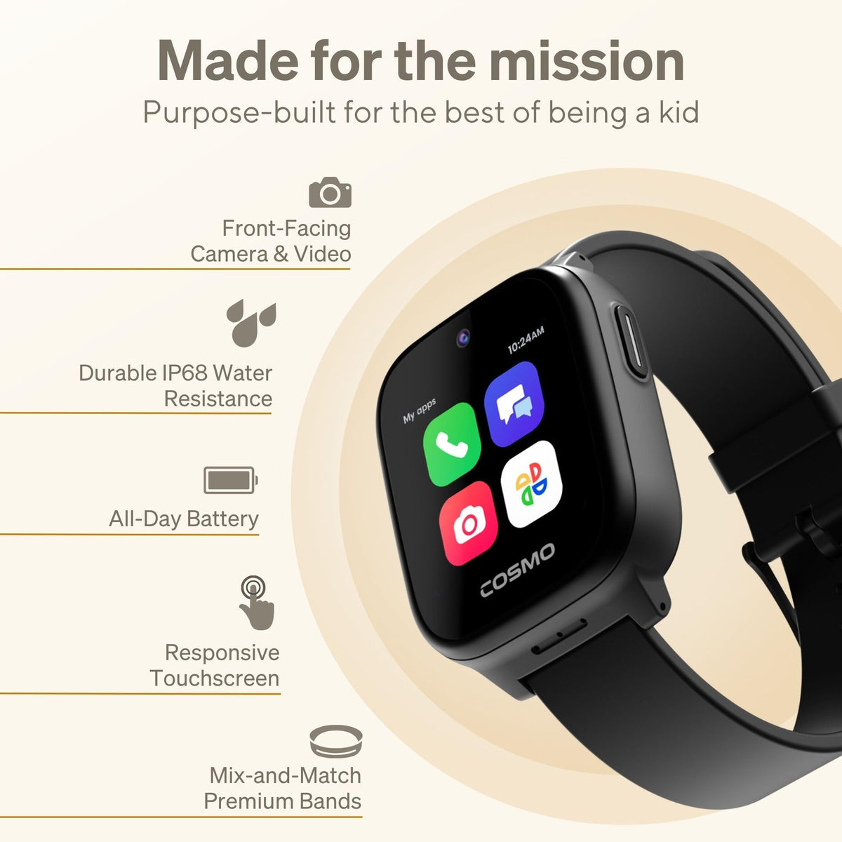 Présentation : Montre connectée pour enfants JRTRACK par Cosmo | Suivi GPS et alertes de sécurité