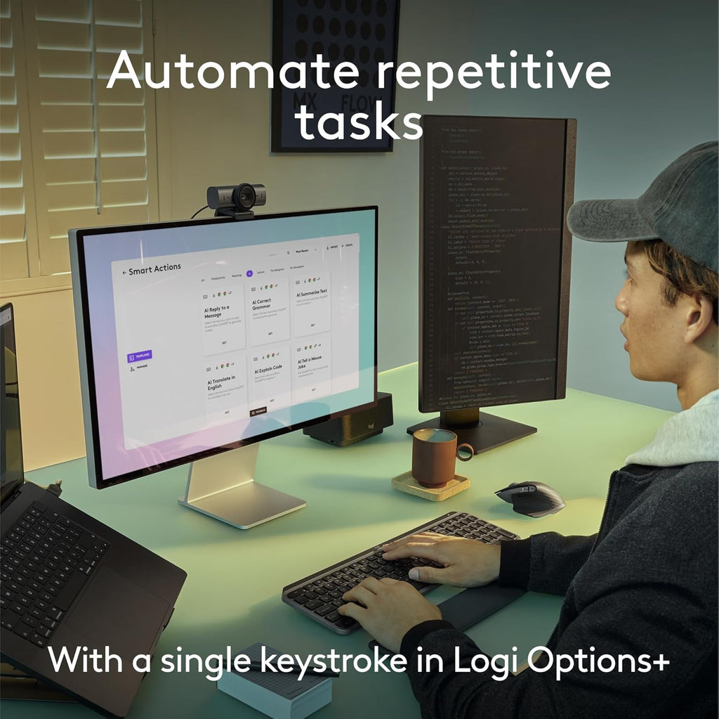 Logitech MX Keys S pour Mac, clavier sans fil, frappe fluide et précise comparable à celle d'un ordinateur compact portable, touches programmables, rétroéclairage, Bluetooth, rechargeable par USB-C pour MacBook Pro, MacBook Air, iMac et iPad - Gris