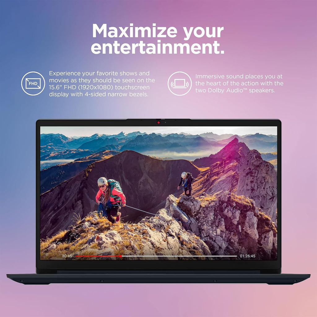 Ordinateur compact portable professionnel Lenovo IdeaPad, écran tactile FHD 15,6 pouces, puissant processeur Intel i5-1334U à 10 cœurs, IA intégrée, 16 Go de RAM, 1 To de stockage (SSD 512 Go + disque dur externe 500 Go), HubxcelAccessory, Windows
