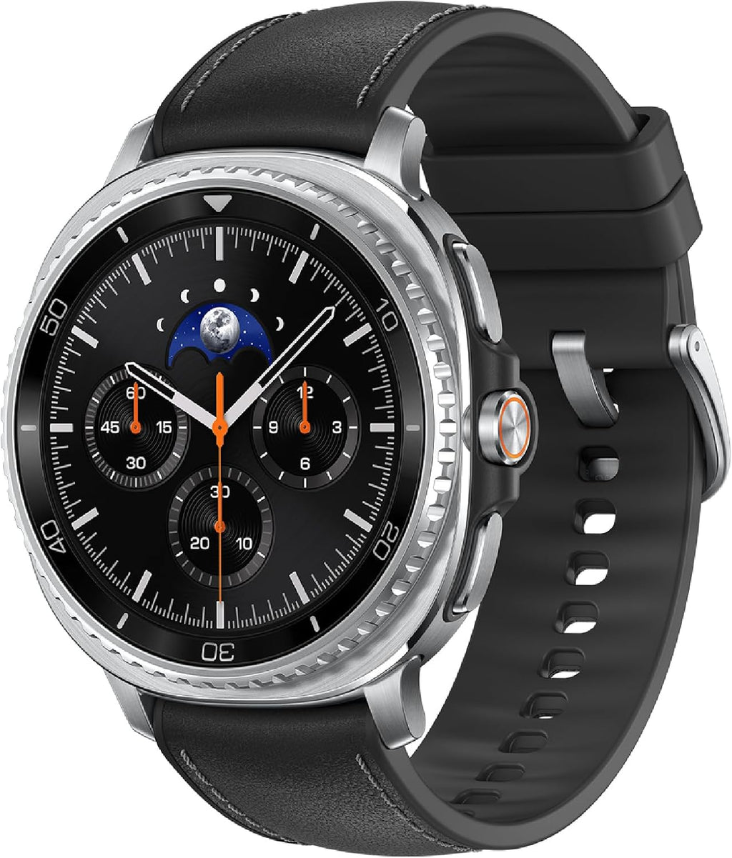 Présentation : Samsung Galaxy Watch 8 Classic (2025) 46 mm, montre connectée Bluetooth, design coussin, lunette rotative, bouton d'accès rapide, coaching du sommeil, coaching de course, score d'énergie, noir, version américaine (reconditionnée)
