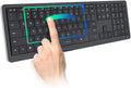 CLVX 1 Windows | Clavier IA tactile et gestuel | Bluetooth et USB-C | Touches ciseaux silencieuses à profil bas | Rétroéclairage RGB interactif | Châssis en aluminium | Compatible Windows/Linux/Android – Modèle pratique