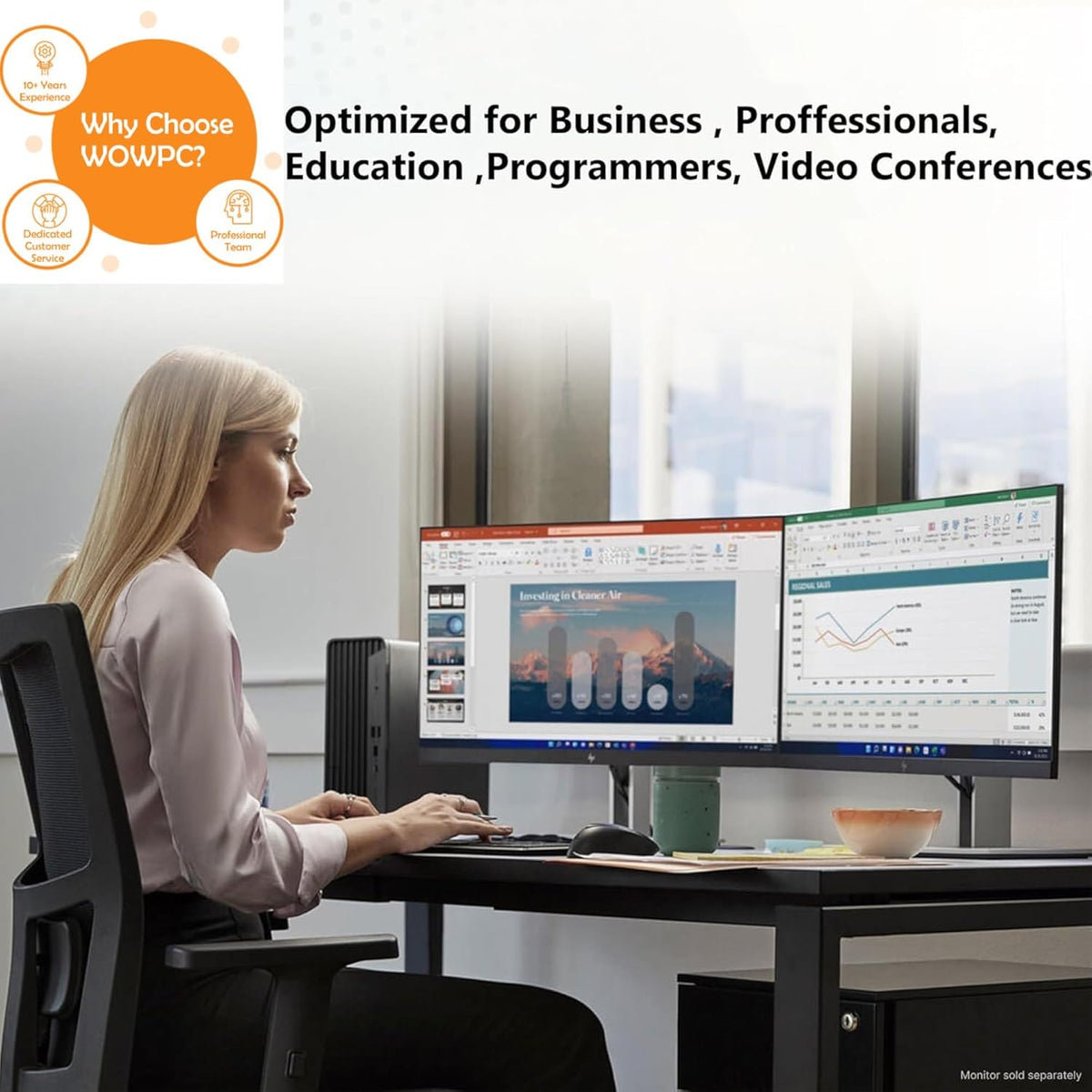 Ordinateur de bureau professionnel HP ProDesk 400 G9 SFF, processeur Intel, 32 Go de RAM, SSD PCIe de 1 To, double affichage 4K, USB-C, HDMI, RJ-45, Wi-Fi, clavier et souris doté de connectivité filaires, Windows 11 Professionnel