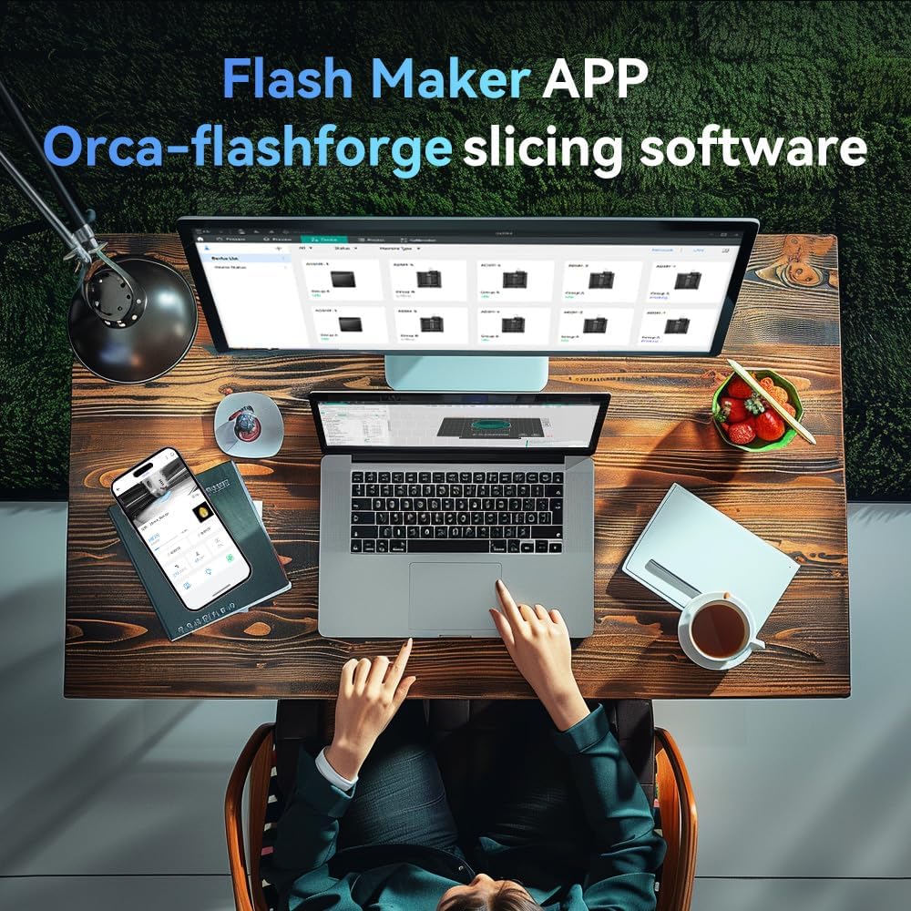 Imprimante 3D FLASHFORGE AD5M : Calibrage entièrement automatique, impression en un clic, vitesse maximale de 600 mm/s, structure CoreXY entièrement métallique pour une impression de précision, buse à changement réactif et facile d'entretien, volume…