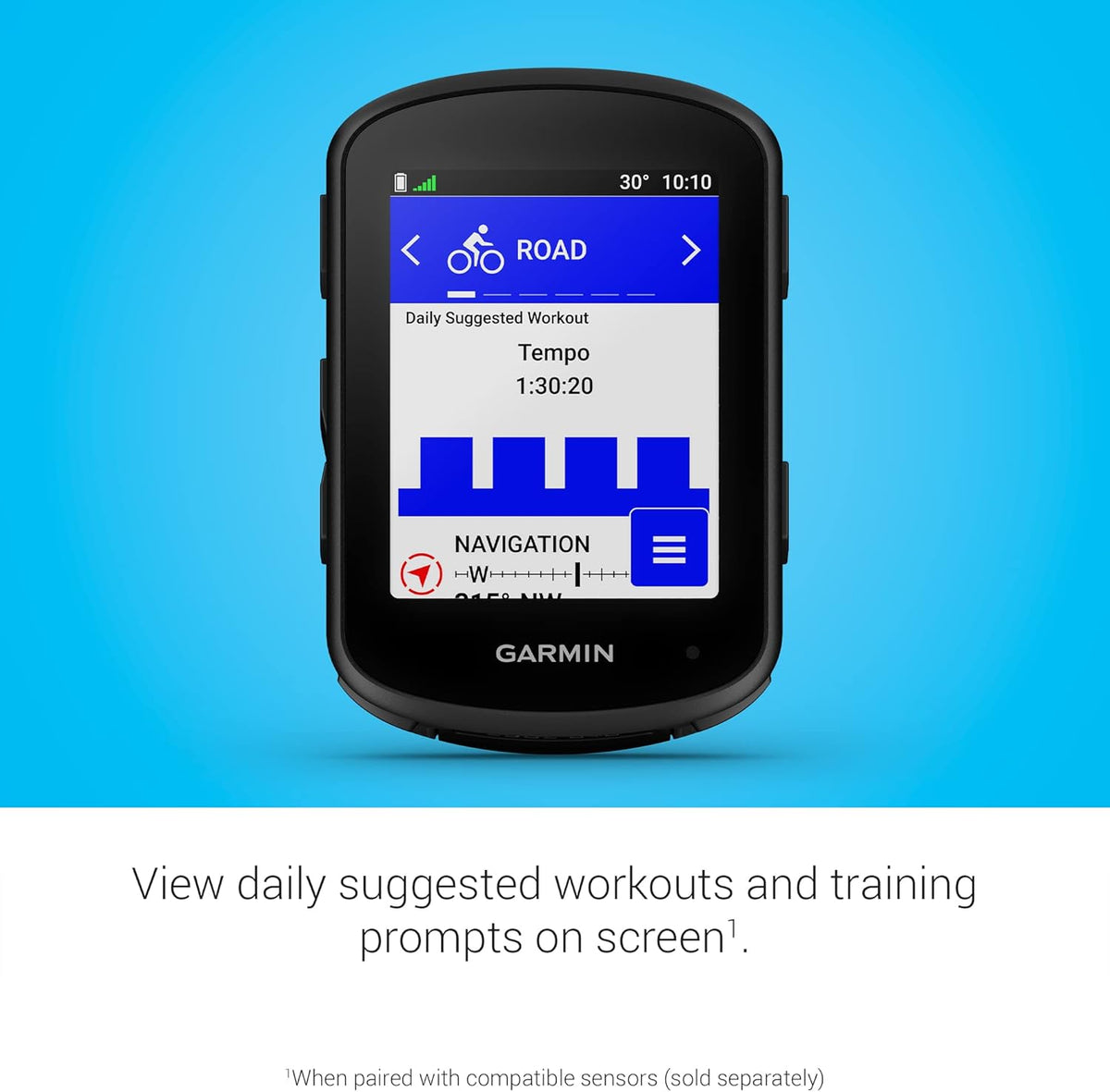 Garmin Edge 840, compteur GPS de vélo au format compact doté de écran tactile intuitif et boutons, coaching adaptatif ciblé, navigation avancée et bien plus encore