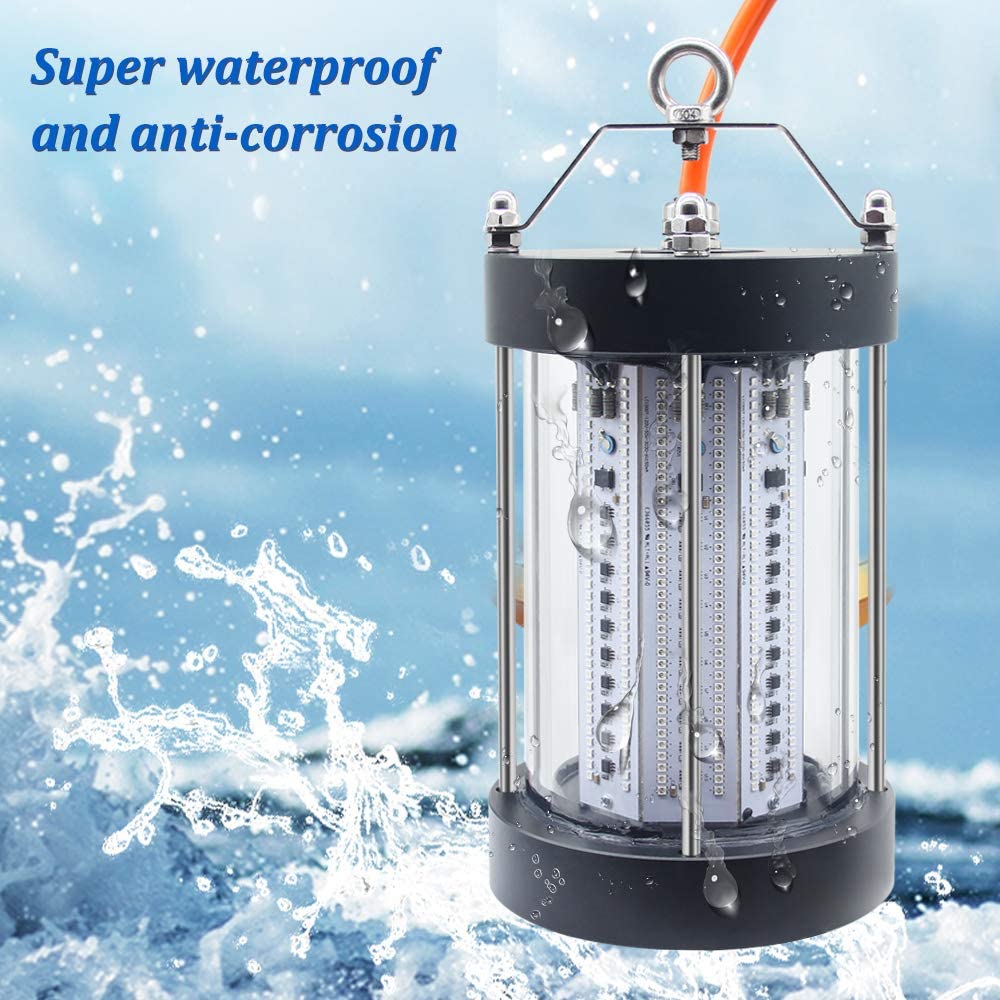 Projecteur sous-marin LED NS 500W pour la pêche, 35 000 lumens, étanchéité IP68, 110 V CA – Modèle pratique