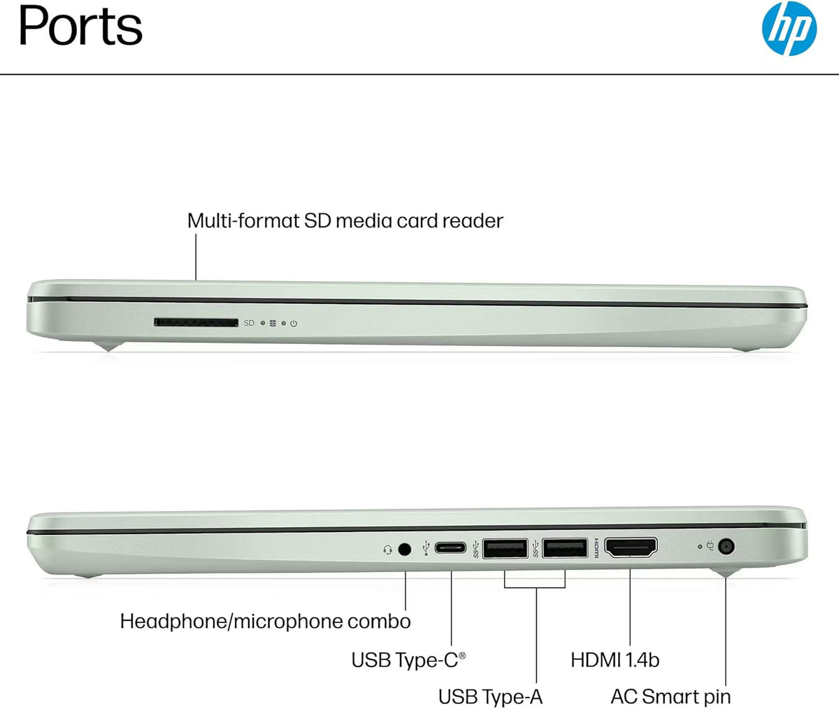 Ordinateur compact portable HP 14 (2025-2026) : Professionnel, Étudiant, Copilot AI, Suite Office à vie, Processeur Intel quadricœur, 16 Go de RAM, 628 Go de stockage (128 Go UFS + 500 Go d'extension), Wi-Fi 6, Autonomie de plus de 10 heures
