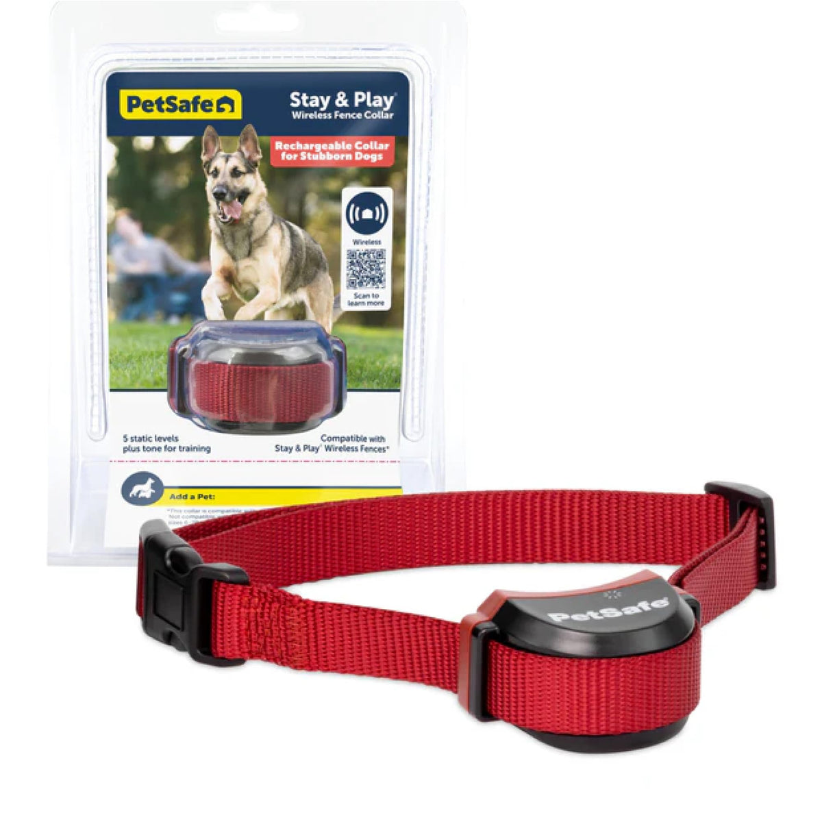 Collier récepteur de clôture à connectivité sans fil PETSAFE Stay & Play pour chiens