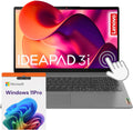 Ordinateur compact portable Lenovo Essential à écran tactile | Ideapad 3i | 24 Go de RAM | Écran tactile FHD 15,6 pouces | Stockage SSD 256 Go | Processeur Intel Core i3 | Windows 11 Pro | Ordinateur compact portable idéal pour les professionnels et