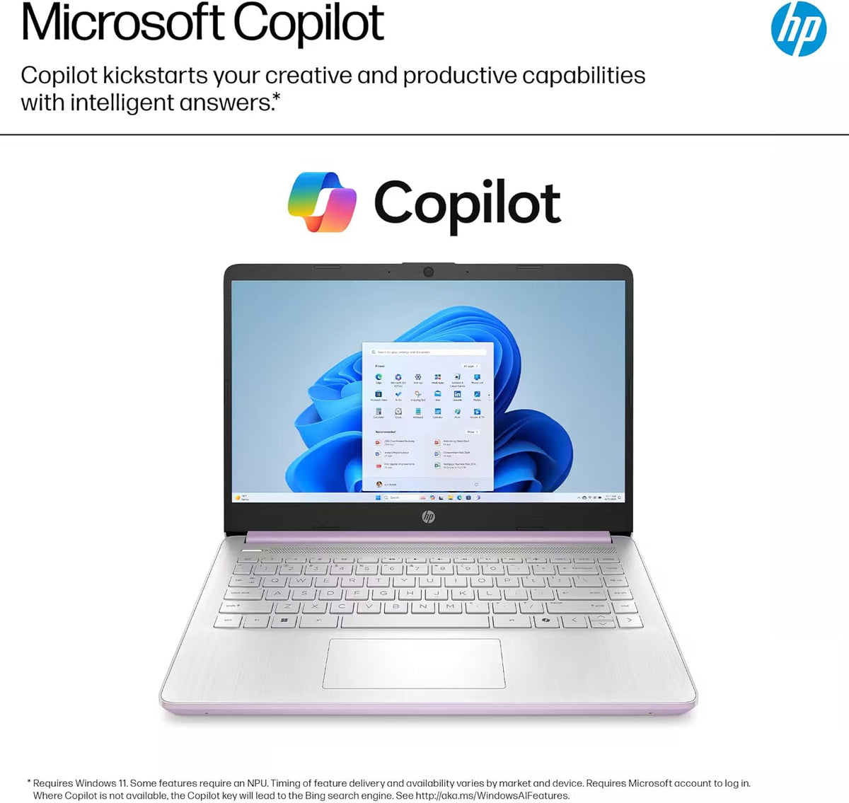 Ordinateur compact portable HP 14 (2025-2026) : Professionnel, Étudiant, Copilot AI, Suite Office à vie, Processeur Intel quadricœur, 16 Go de RAM, 628 Go de stockage (128 Go UFS + 500 Go d'extension), Wi-Fi 6, Autonomie de plus de 10 heures