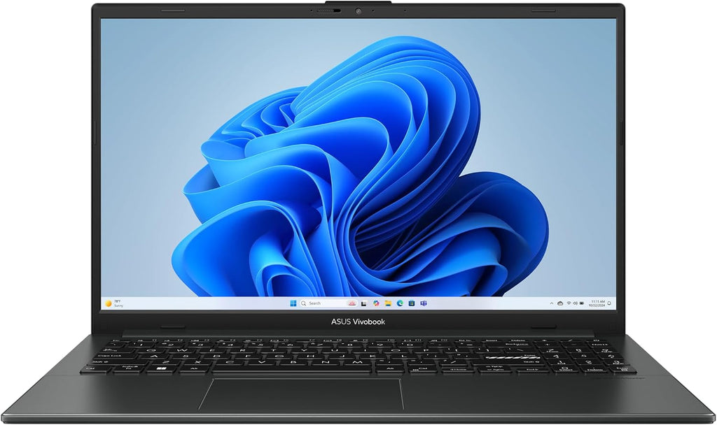 ASUS Vivobook Go 15,6" FHD, ordinateur compact portable fin, processeur AMD Ryzen 3 7320U quadricœur, 8 Go de RAM DDR5, SSD de 256 Go, Windows 11 Famille, charge rapide, protection webcam, robustesse de qualité militaire, noir E1504FA-AB34
