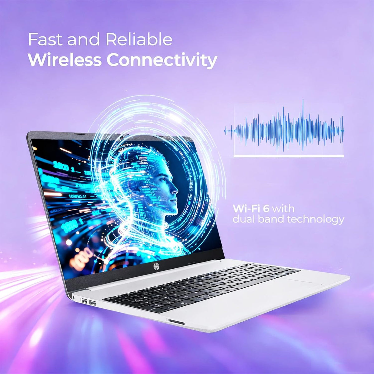 Dernier ordinateur compact portable professionnel HP 15,6" FHD, processeur Intel Dual Core, 8 Go de RAM, SSD PCIe 256 Go, Wi-Fi 6, Copilot AI, lecteur de carte SD, Windows 11 Professionnel avec Office 365 pour le Web (travail et études).
