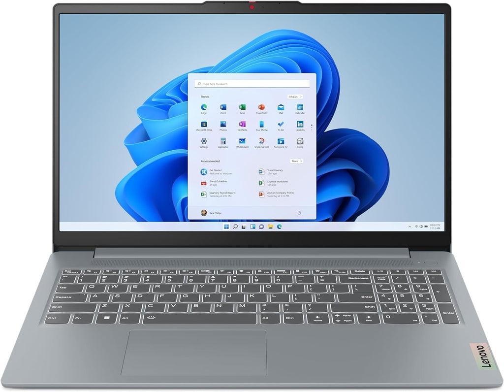 Ordinateur compact portable Lenovo IdeaPad Slim 3 2025 : écran tactile FHD 15,6 pouces (1920 x 1080), processeur AMD Ryzen 7 5825U à 8 cœurs, carte graphique AMD Radeon, 16 Go de RAM DDR4, SSD de 512 Go, Wi-Fi 6, Bluetooth 5.2, webcam HD 720p