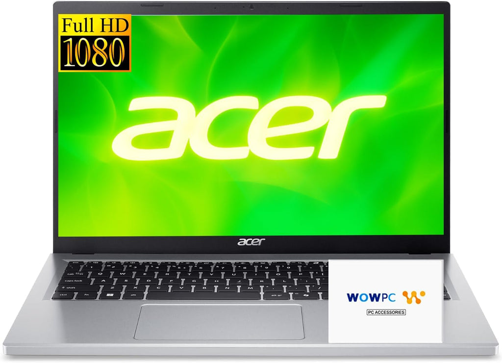 Ordinateur compact portable Acer Aspire Slim | Écran Full HD 15,6 pouces | Processeur Intel Core 3 N355 à 8 cœurs | 8 Go de RAM | SSD 128 Go | Compatible avec Copilot AI | Microsoft Office sur le Web | HDMI | Wi-Fi 6 | Windows 11 | Souris non incluse