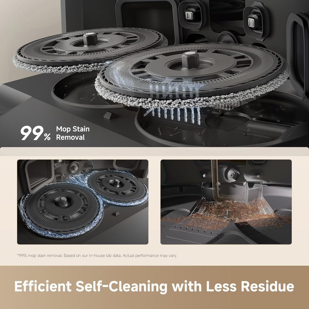 Aspirateur et laveur robot DREAME L40 Ultra Gen 2, aspiration de 25 000 Pa, brosse latérale extensible, station de nettoyage et de vidage automatique tout-en-un, commande vocale et application, noir – Modèle pratique