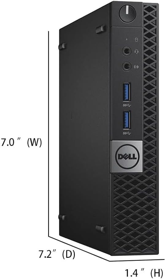 Ordinateur de bureau Dell Optiplex 3040 Micro Mini, processeur Intel Core de 6e génération à 3,20 GHz, 8 Go de RAM, SSD de 256 Go, Wi-Fi, Bluetooth, clavier et souris, Windows 11 Pro (reconditionné) – Modèle pratique