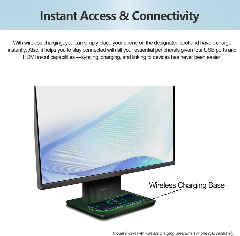 Lenovo IdeaCentre I tout-en-un (2024) : écran tactile intuitif FHD 27 pouces, 100 Hz, processeur Intel Core i5-13420H, 32 Go de RAM DDR5, SSD de 1 To, station de charge à connectivité sans fil, clavier et souris à connectivité sans fil, Wi-Fi 6…