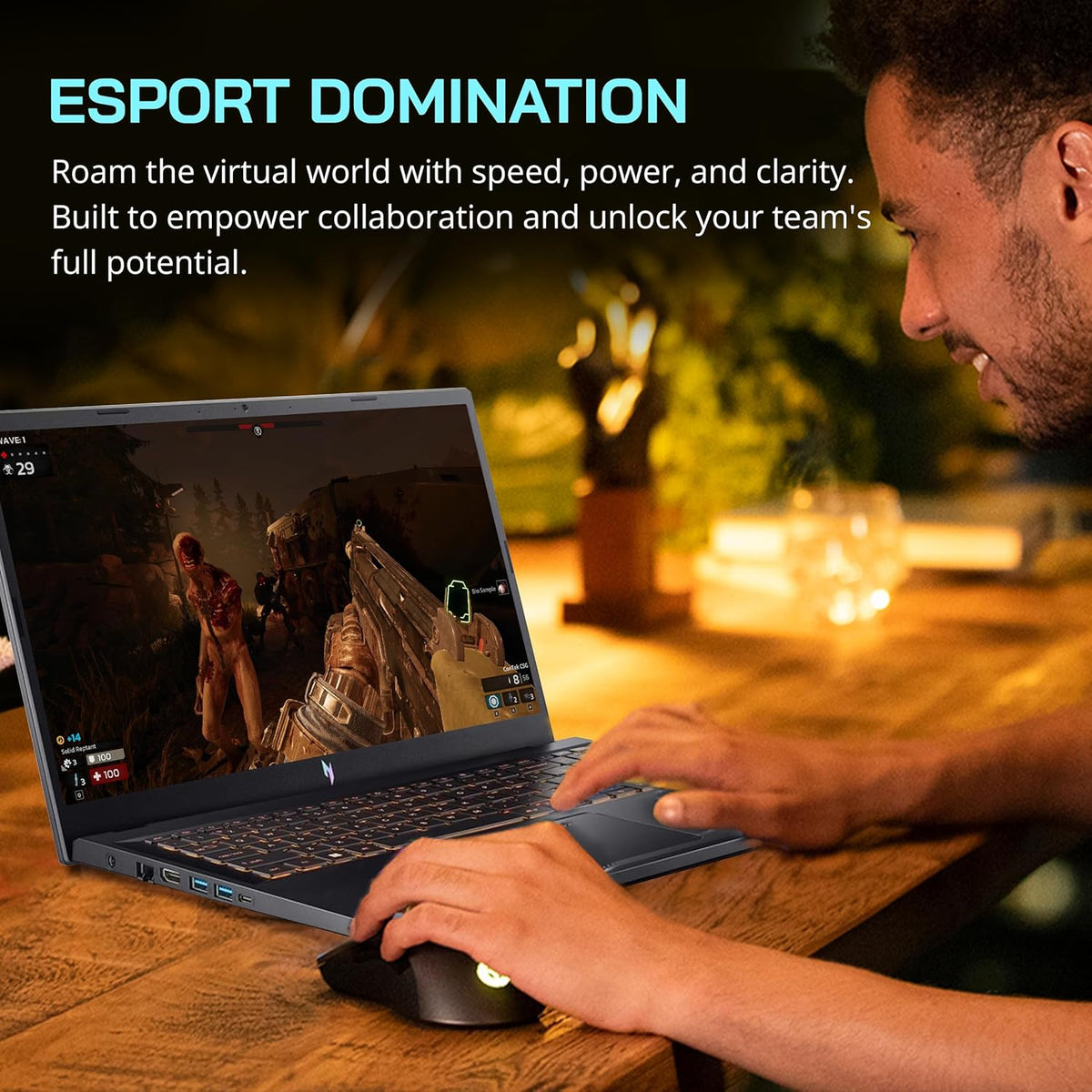 Ordinateur compact portable de jeu Acer Nitro V 15,6" FHD IPS 165 Hz, processeur Intel Core i5-13420H, carte graphique NVIDIA GeForce RTX 5050 8 Go GDDR7, 32 Go de RAM, SSD 1 To, clavier rétroéclairé, Wi-Fi 6, Windows 11 Pro, noir, station d'accueil