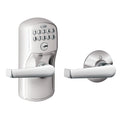 Serrure à clavier SCHLAGE Plymouth doté de poignée à levier - Chrome satiné