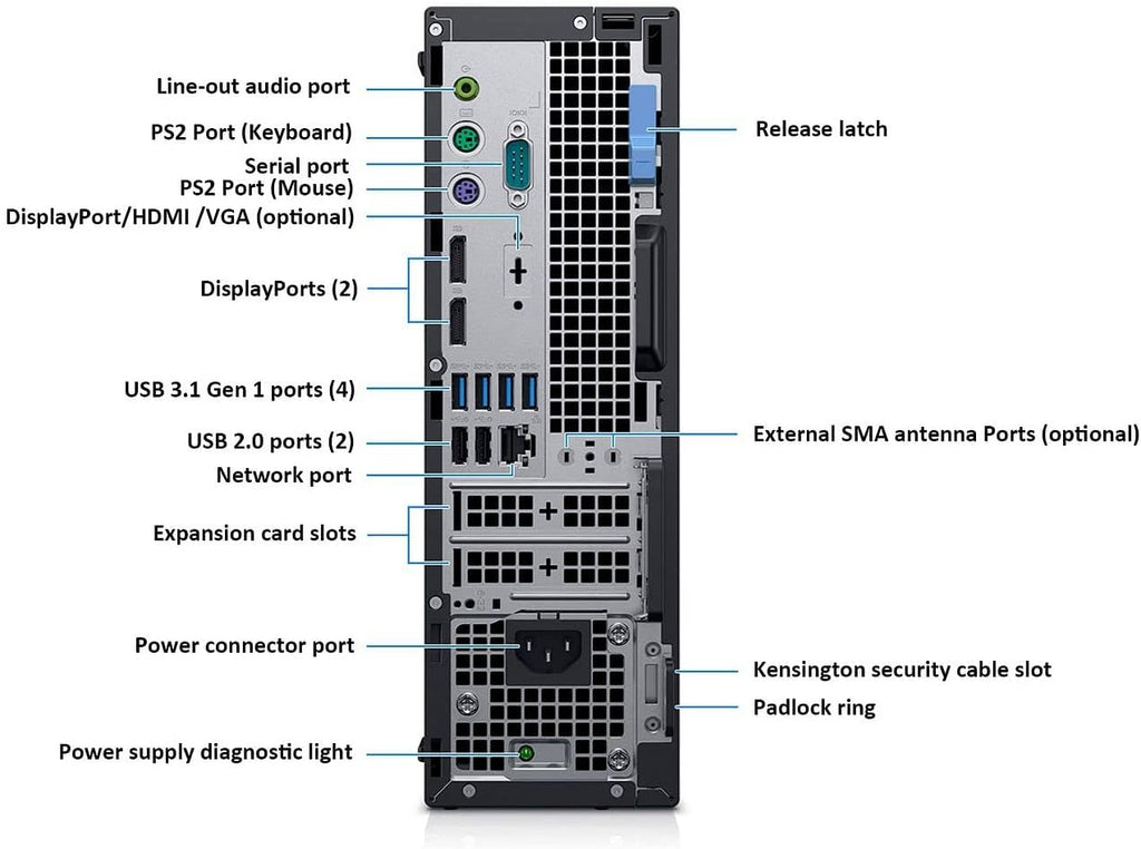 Ordinateur de bureau Dell OptiPlex 7070 SFF, processeur Intel Core i7-9700 à 8 cœurs (3,0 GHz allant jusqu'à 4,70 GHz), 32 Go de RAM DDR4, SSD NVMe M.2 de 1 To (neuf), Wi-Fi 6E intégré AX210, Windows 11 Pro, clavier et souris à connectivité sans fil…