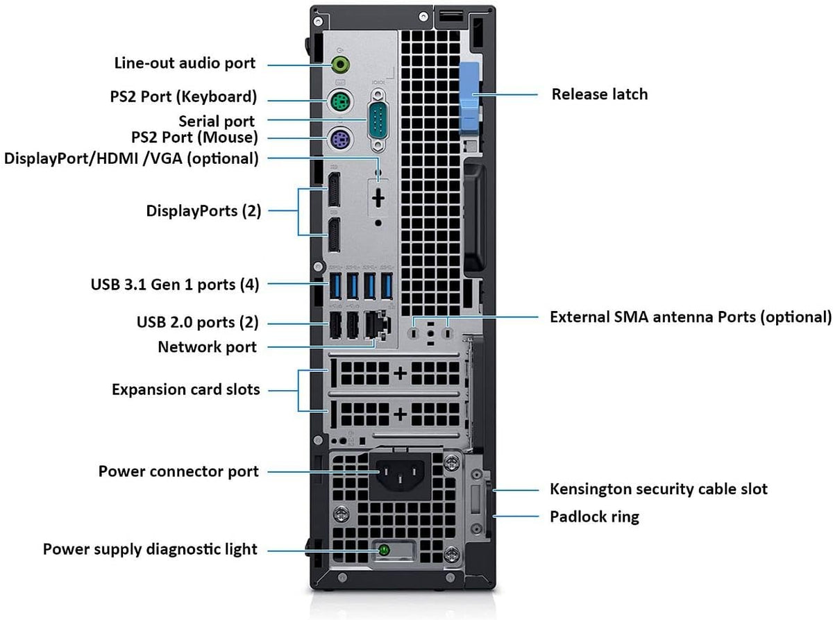 Ordinateur de bureau Dell OptiPlex 7070 SFF, processeur Intel Core i7-9700 à 8 cœurs (3,0 GHz allant jusqu'à 4,70 GHz), 32 Go de RAM DDR4, SSD NVMe M.2 de 1 To (neuf), Wi-Fi 6E intégré AX210, Windows 11 Pro, clavier et souris à connectivité sans fil…