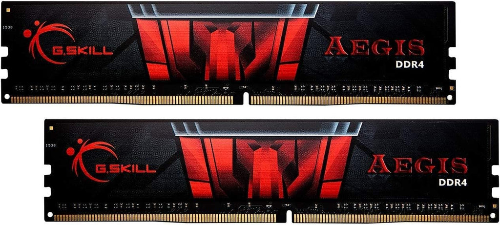 Mémoire RAM DDR4 G.SKILL AEGIS Series (XMP) 16 Go (2 x 8 Go) 3 200 MT/s CL16-18-18-38 1,35 V Intel AMD pour ordinateur de bureau U-DIMM (F4-3200C16D-16GIS) – Modèle pratique