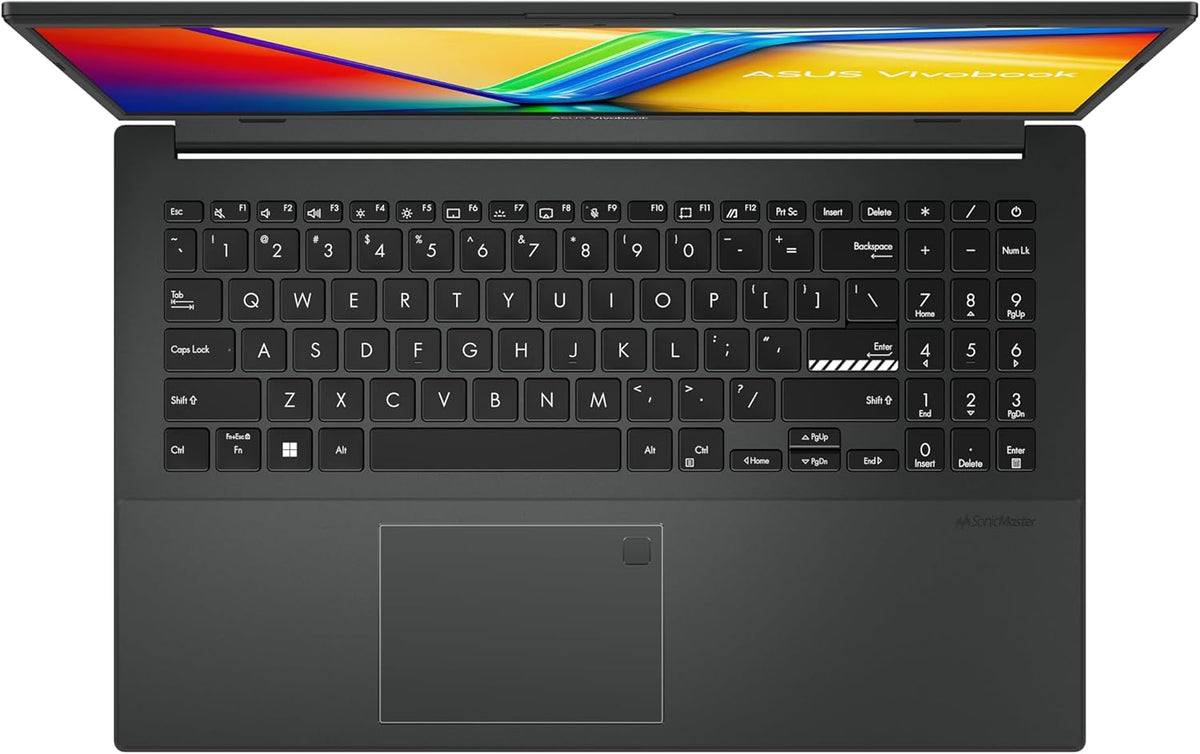 ASUS Vivobook Go 15,6" FHD, ordinateur compact portable fin, processeur AMD Ryzen 3 7320U quadricœur, 8 Go de RAM DDR5, SSD de 256 Go, Windows 11 Famille, charge rapide, protection webcam, robustesse de qualité militaire, noir E1504FA-AB34