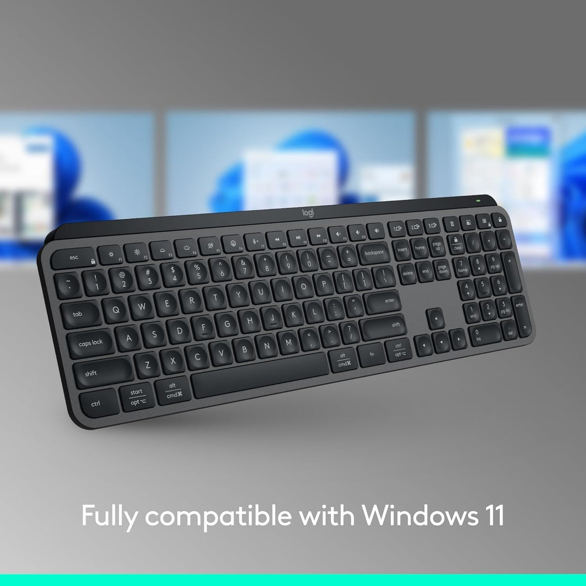 Clavier à connectivité sans fil Logitech MX Keys S, profil bas, frappe fluide, précise et silencieuse, touches programmables, rétroéclairage, Bluetooth, rechargeable par USB-C, compatible PC Windows, Linux, Chrome OS et Mac - Graphite