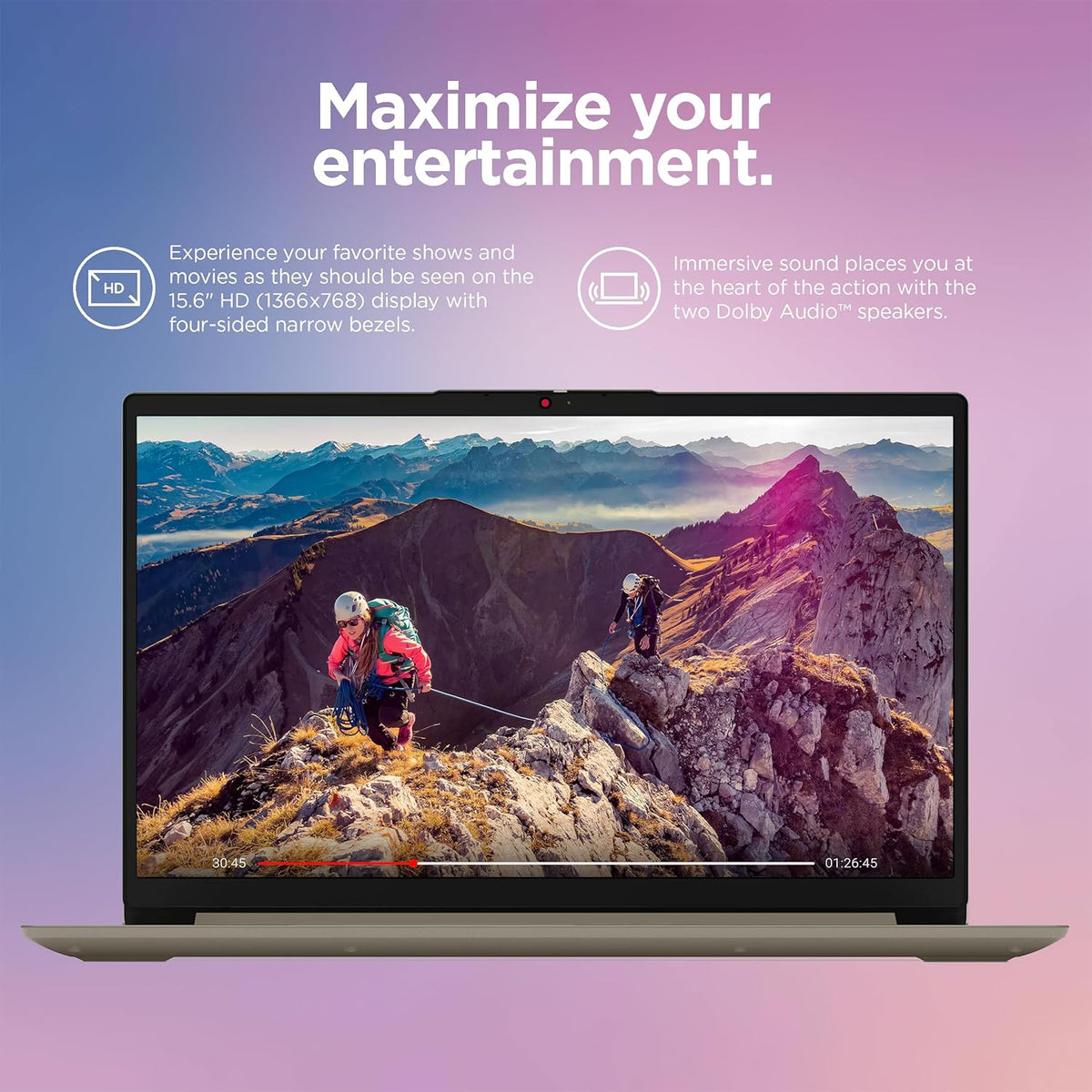 Ordinateur compact portable Lenovo IdeaPad 2025, écran 15,6 pouces, 12 Go de RAM, 1,1 To de stockage (500 Go SSD + 128 Go eMMC + 500 Go d'extension), processeur Intel double cœur, batterie longue durée, MarxsolAccessory, abonnement d'un an à Office