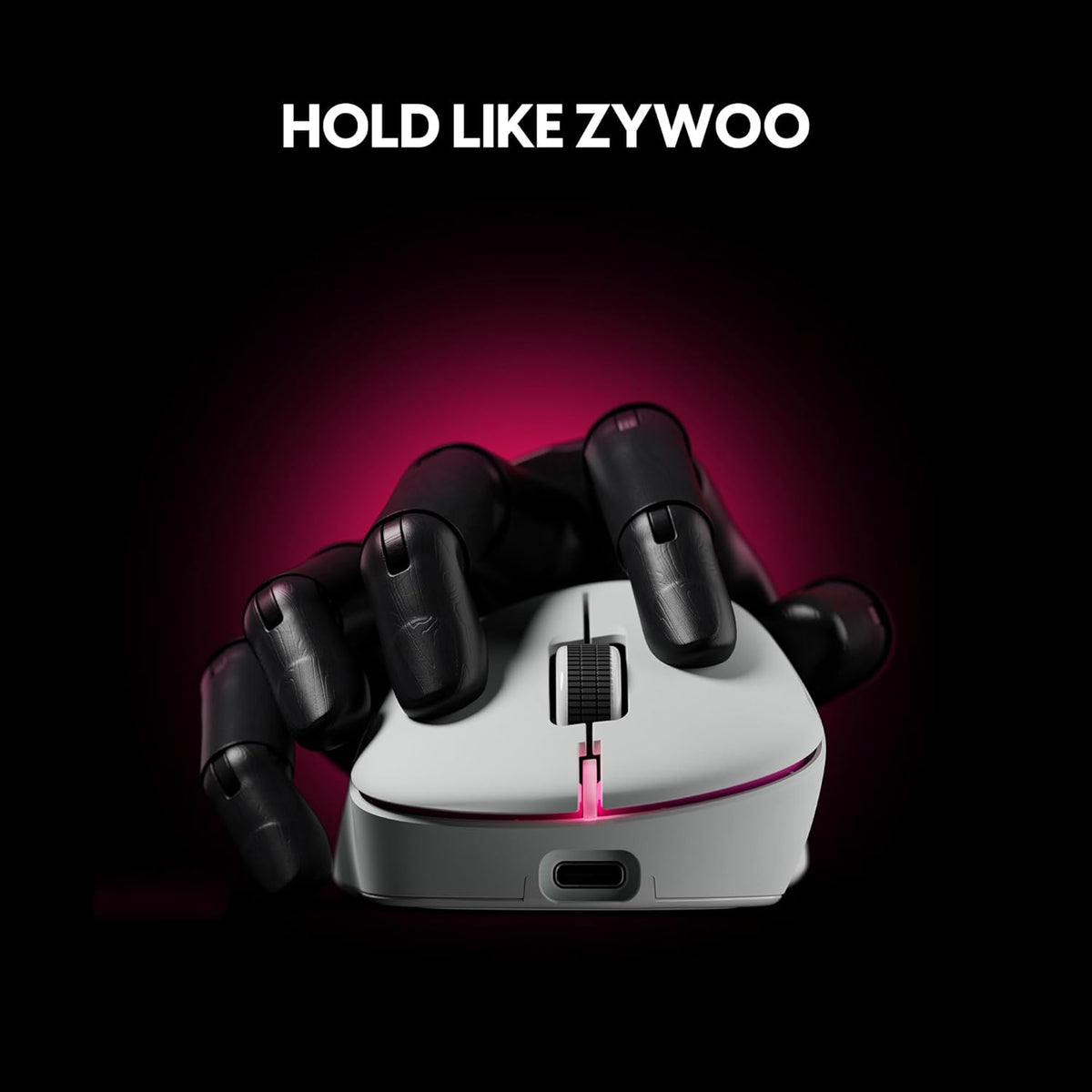 Souris de jeu à connectivité sans fil Pulsar Gaming Gears ZywOo The Chosen Mouse, ultra-légère (59 g), commutateur optique, 32 000 DPI, 750 IPS, capteur XS-1, compatible 8K (taille moyenne, blanche)