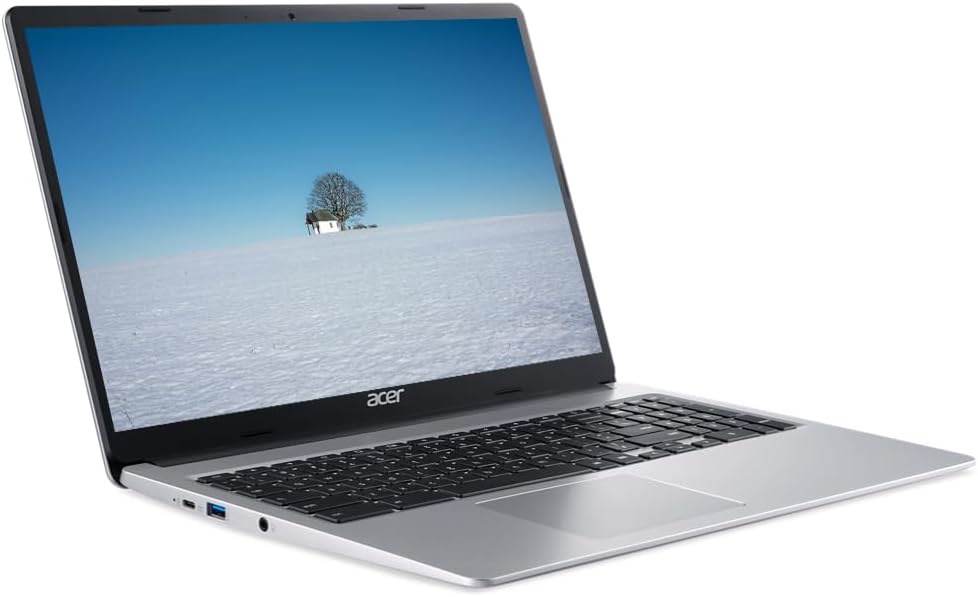 Chromebook Acer 2024, écran IPS HD ComfyView 15 pouces, processeur Intel Celeron N jusqu'à 2,70 GHz, 4 Go de mémoire LPDDR4, 64 Go de stockage eMMC, carte graphique Intel UHD, Wi-Fi 6e génération, webcam, Chrome OS, gris tourterelle (reconditionné)