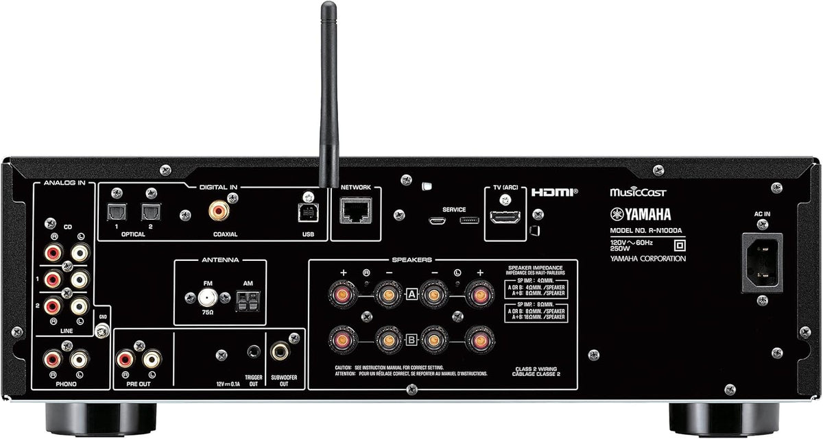 Récepteur réseau R-N1000A doté de entrée phono, HDMI et convertisseur numérique-analogique intégré (noir)