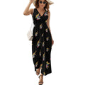 Robe longue sans manches imprimée « Je suis à elle » pour couple lesbien LGBT, col en V, style décontracté.