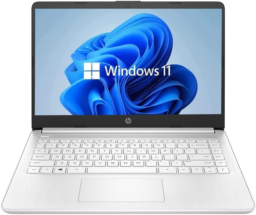 Ordinateur compact portable HP 14 HD, Windows 11, processeur Intel Celeron double cœur jusqu'à 2,60 GHz, 4 Go de RAM, SSD de 64 Go, webcam (reconditionné)