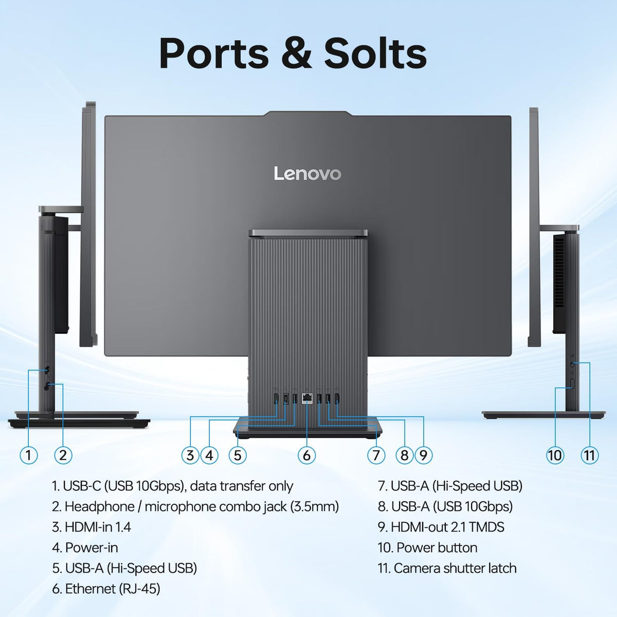 Ordinateur tout-en-un Lenovo IdeaCentre I Pro Business nouvelle génération doté de IA, écran tactile intuitif FHD 27 pouces 100 Hz, processeur Intel Core i5-13420H, 16 Go de RAM DDR5, SSD de 1 To, Wi-Fi 6, webcam, clavier et souris à connectivité…