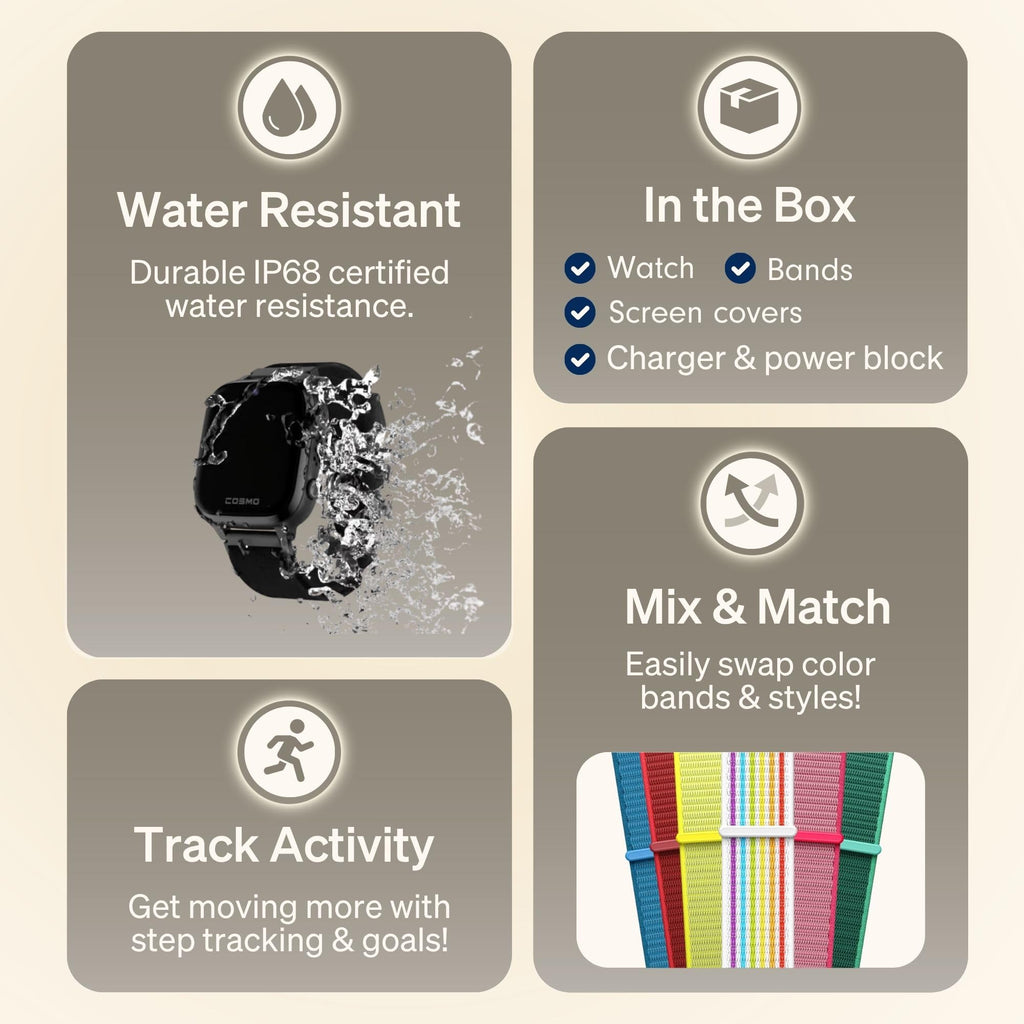 Présentation : Montre connectée pour enfants JRTRACK par Cosmo | Suivi GPS et alertes de sécurité
