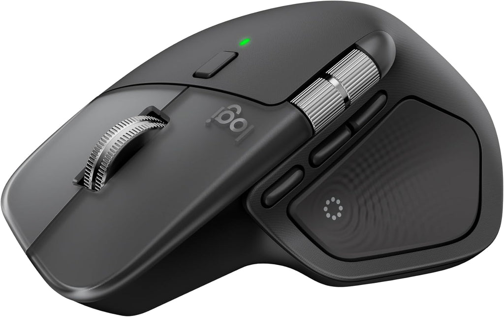 Logitech MX Master 4 pour Mac, souris Bluetooth ergonomique dotée de retour haptique performant, défilement ultra-rapide, chargement USB-C, macOS, iPadOS, Windows - Noir sidéral