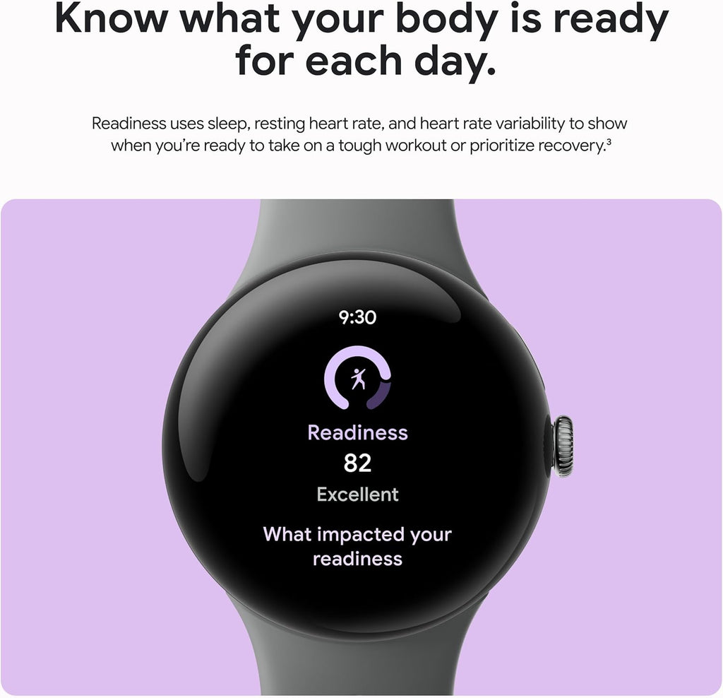 Présentation : Google Pixel Watch 3 (45 mm) Modèle 2024 - Montre connectée Android avec suivi de la fréquence cardiaque, fonctionnalités avancées de course à pied Fitbit, autonomie de 24 heures, boîtier en aluminium noir mat, bracelet en obsidienne,
