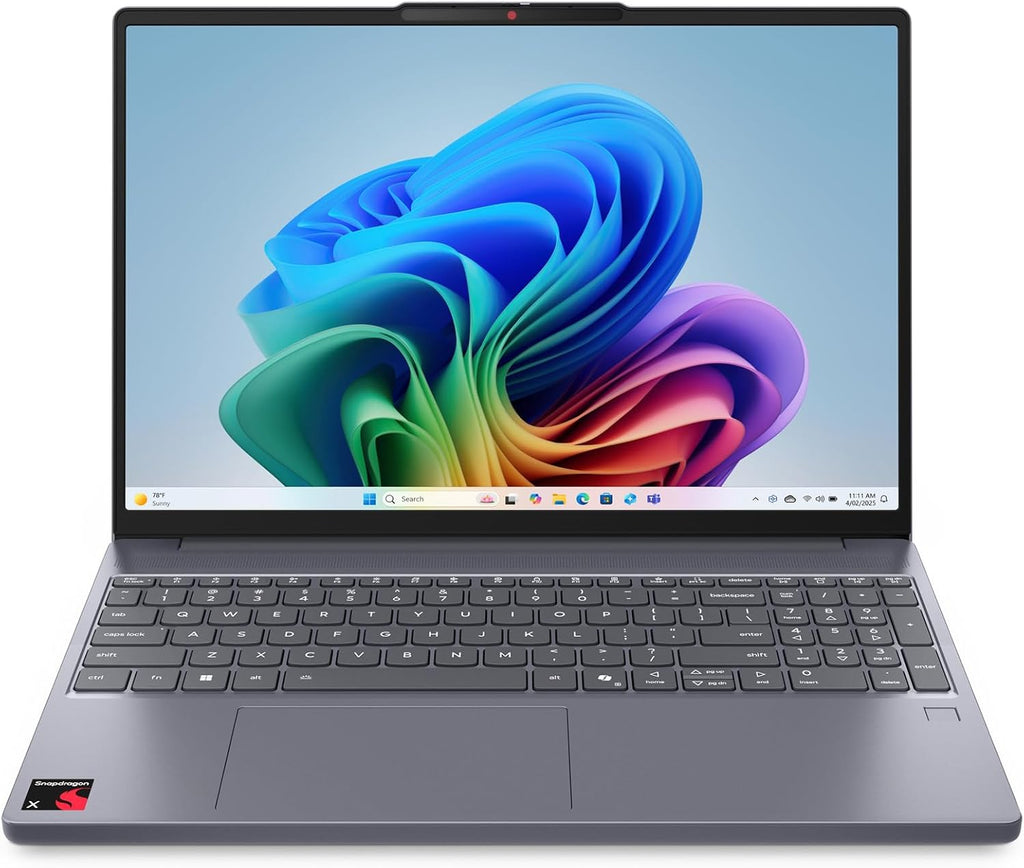 Lenovo IdeaPad Slim 3X - 2025 - Ordinateur compact portable IA pour une utilisation quotidienne - Copilot+ PC - Écran WUXGA 15,3 pouces - 16 Go de mémoire - 512 Go de stockage - Qualcomm® Snapdragon® X - Gris lunaire