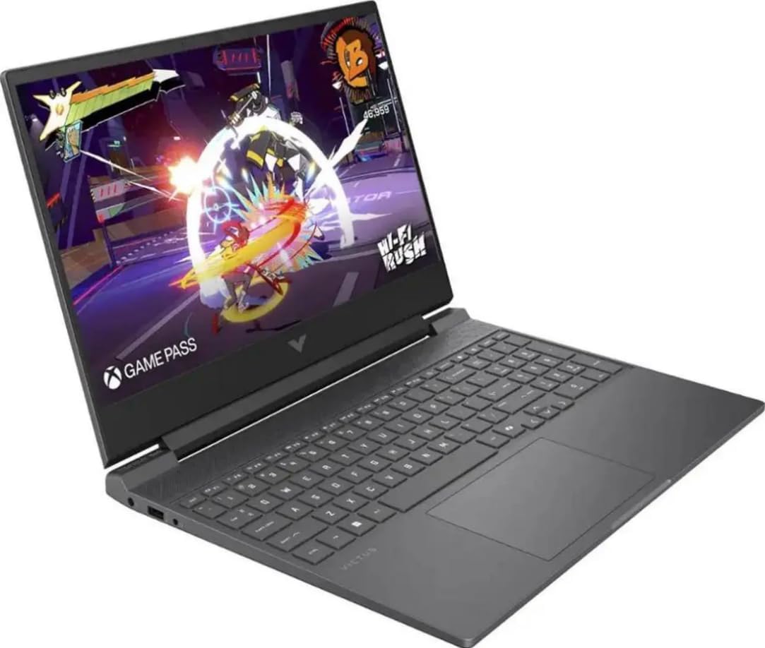 Ordinateur compact portable de jeu HP Victus 15,6" 144 Hz Full HD | AMD Ryzen 7 7445HS | NVIDIA GeForce RTX 4050 | Copilot | Rétroéclairage | 16 Go de RAM DDR5 | SSD 512 Go | Argent mica | Windows 11 Famille | Tapis de souris inclus
