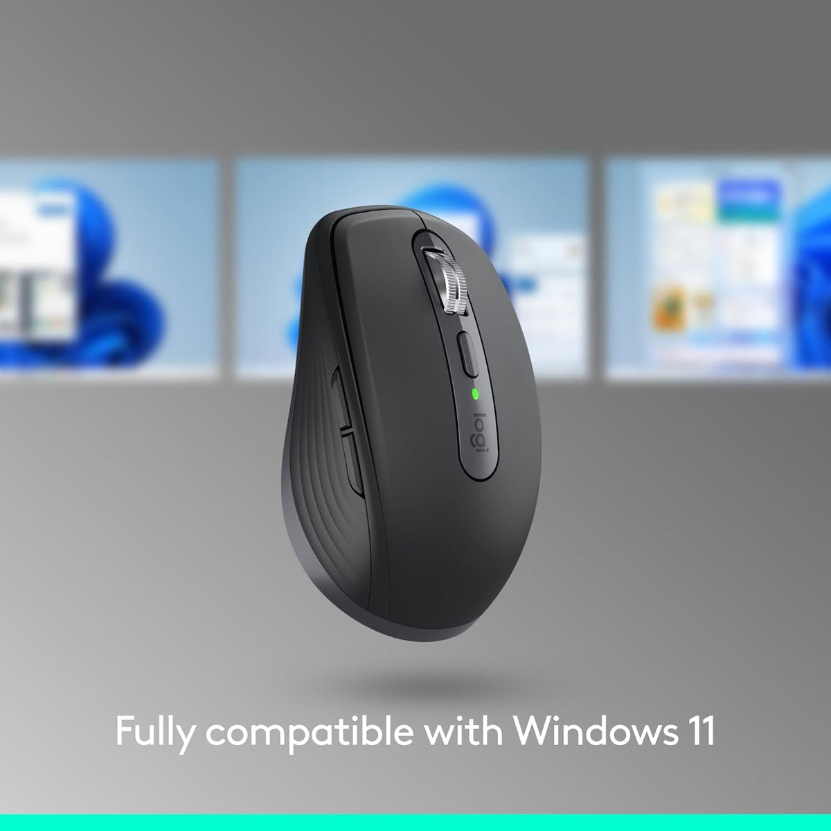 Souris à connectivité sans fil au format au format compact Logitech MX Anywhere 3S, défilement réactif, suivi multi-surfaces 8 000 DPI, clics silencieux, boutons programmables, USB-C, Bluetooth, compatible Windows, Linux, Chrome OS et Mac - Graphite