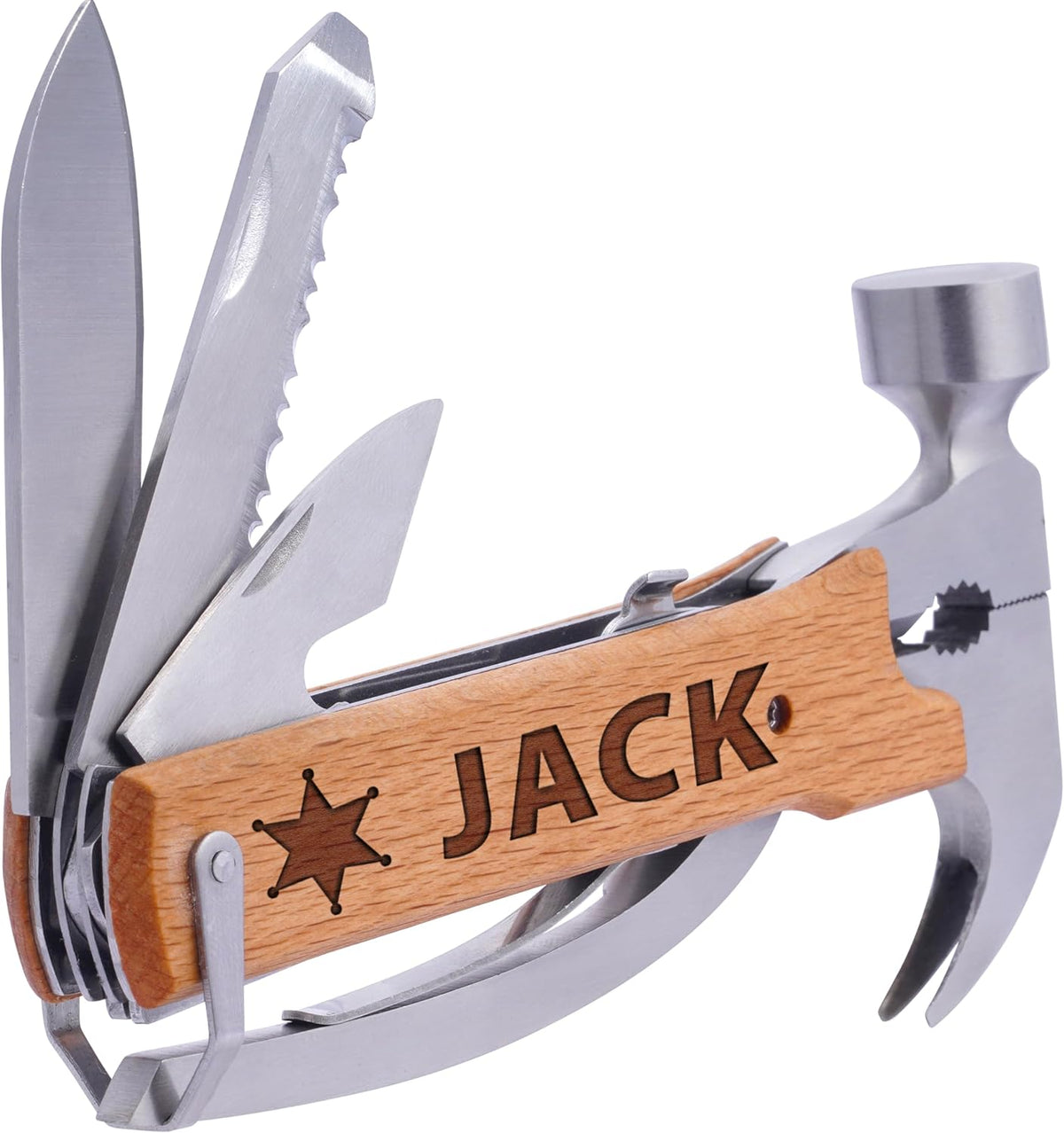Marteau multifonction personnalisé tout-en-un, outil de survie, cadeau adapté à homme, petite attention à glisser dans une chaussette de Noël, cadeau pour mari, père, grand-père, fils, outil pour papa, cadeau d'anniversaire pour homme