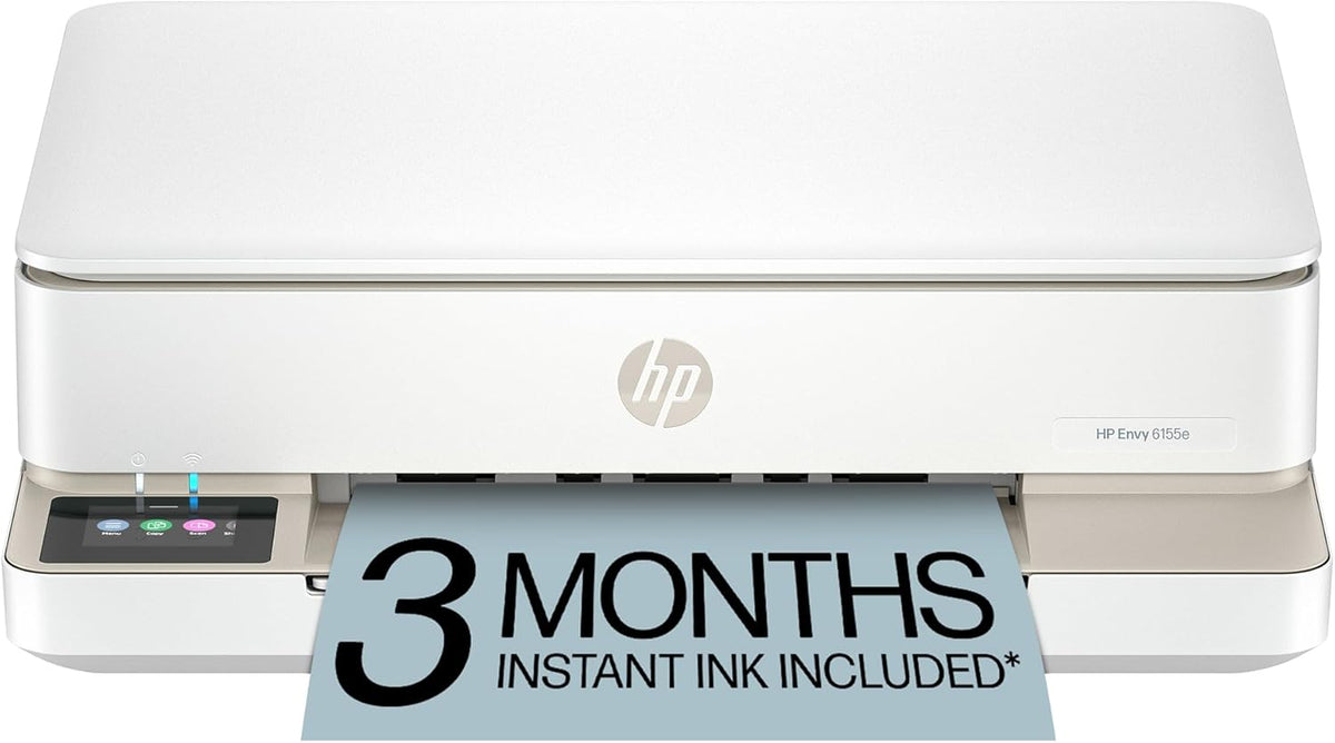 Imprimante jet d'encre couleur multifonction à connectivité sans fil HP Envy 6155e, Portobello, impression, numérisation, copie, impression recto verso, adaptée à un usage domestique, essai de 3 mois d'Instant Ink inclus, compatible doté de l'IA…