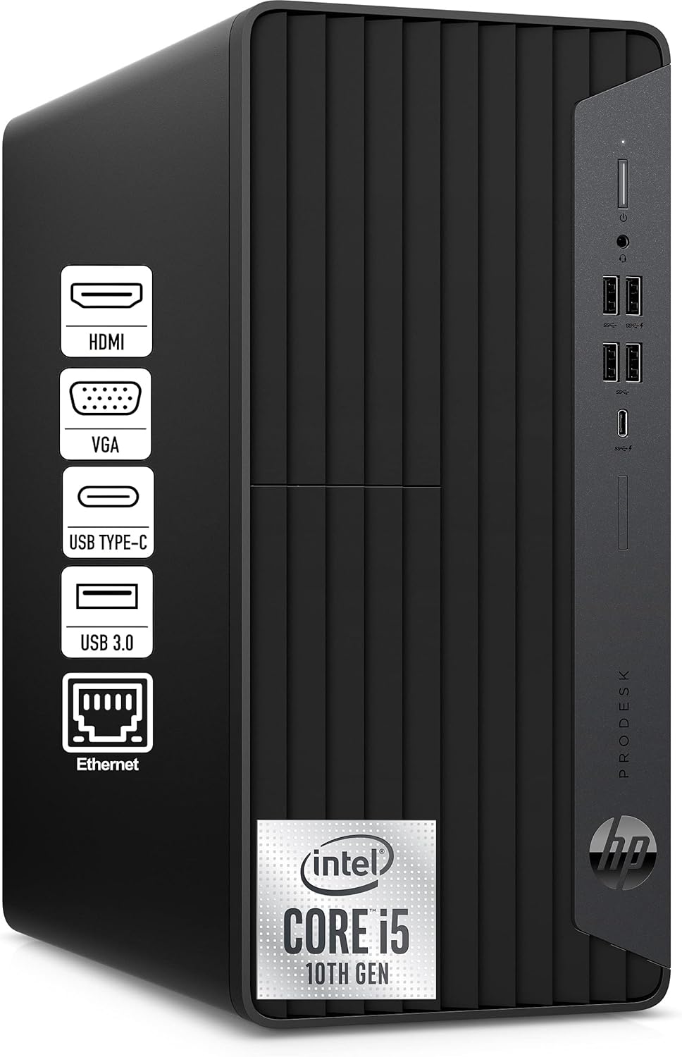 Ordinateur de bureau HP ProDesk 600 MT pour la comptabilité et le traitement des données : processeur Intel i5-10400F à 6 cœurs, 16 Go de RAM, SSD PCIe de 1 To, adaptateur Wi-Fi, clavier et souris, Windows 11 Professionnel, noir de jais. – Modèle…