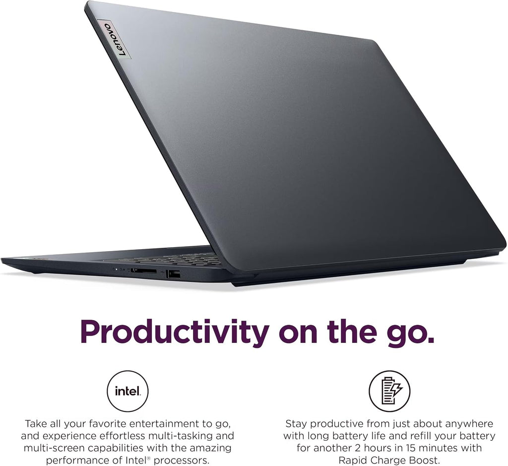 Ordinateur compact portable Lenovo IdeaPad 15,6" haut de gamme à écran tactile (2025) : processeur Intel i5 à 10 cœurs, licence Office 2024 à vie, Copilot AI, 16 Go de RAM, 1 To de stockage (500 Go SSD + 500 Go d'extension), HubxcelAccessory