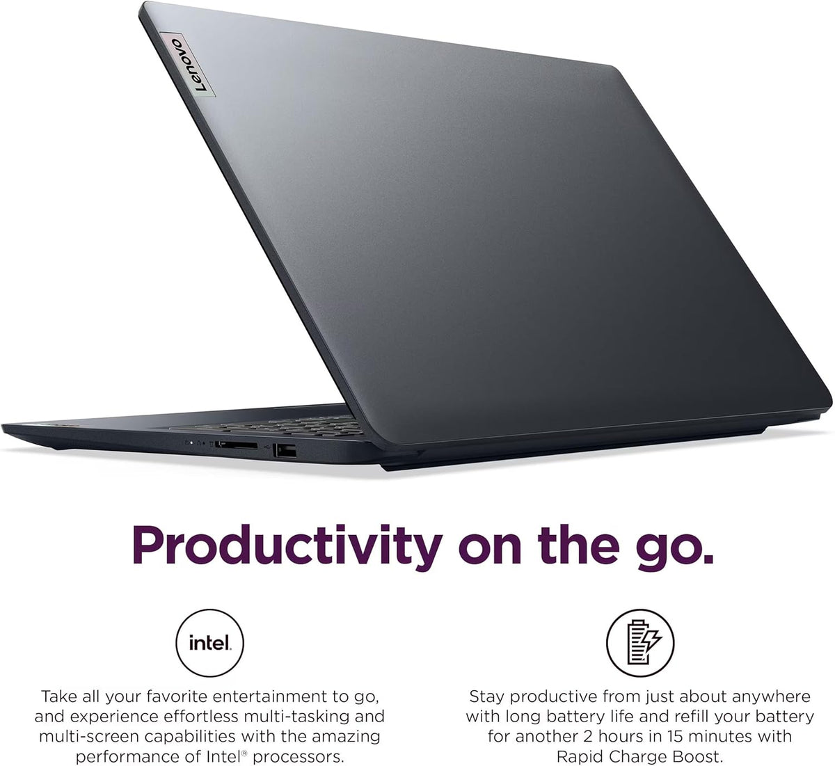 Ordinateur compact portable Lenovo IdeaPad 15,6" haut de gamme à écran tactile (2025) : processeur Intel i5 à 10 cœurs, licence Office 2024 à vie, Copilot AI, 16 Go de RAM, 1 To de stockage (500 Go SSD + 500 Go d'extension), HubxcelAccessory