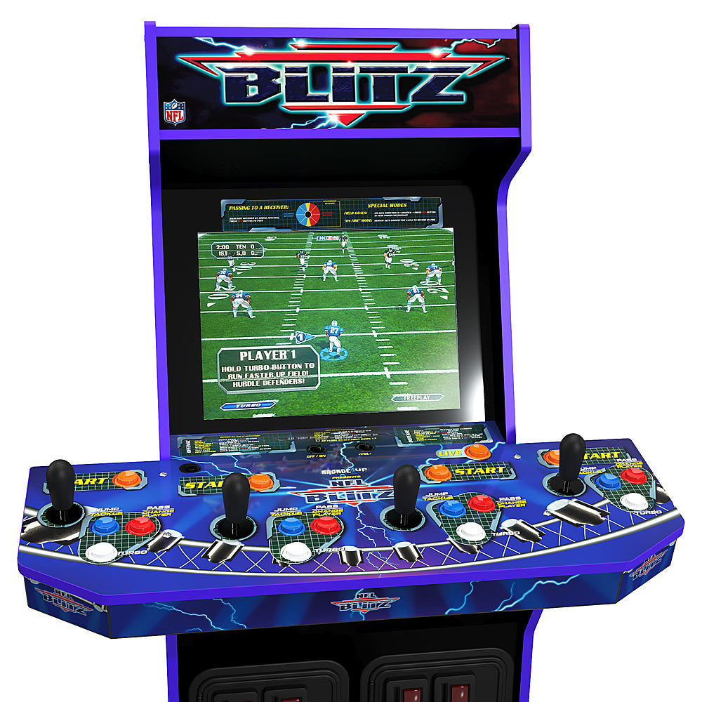 Arcade1Up – Salle d'arcade NFL Blitz doté de estrade et enseigne lumineuse – Multi