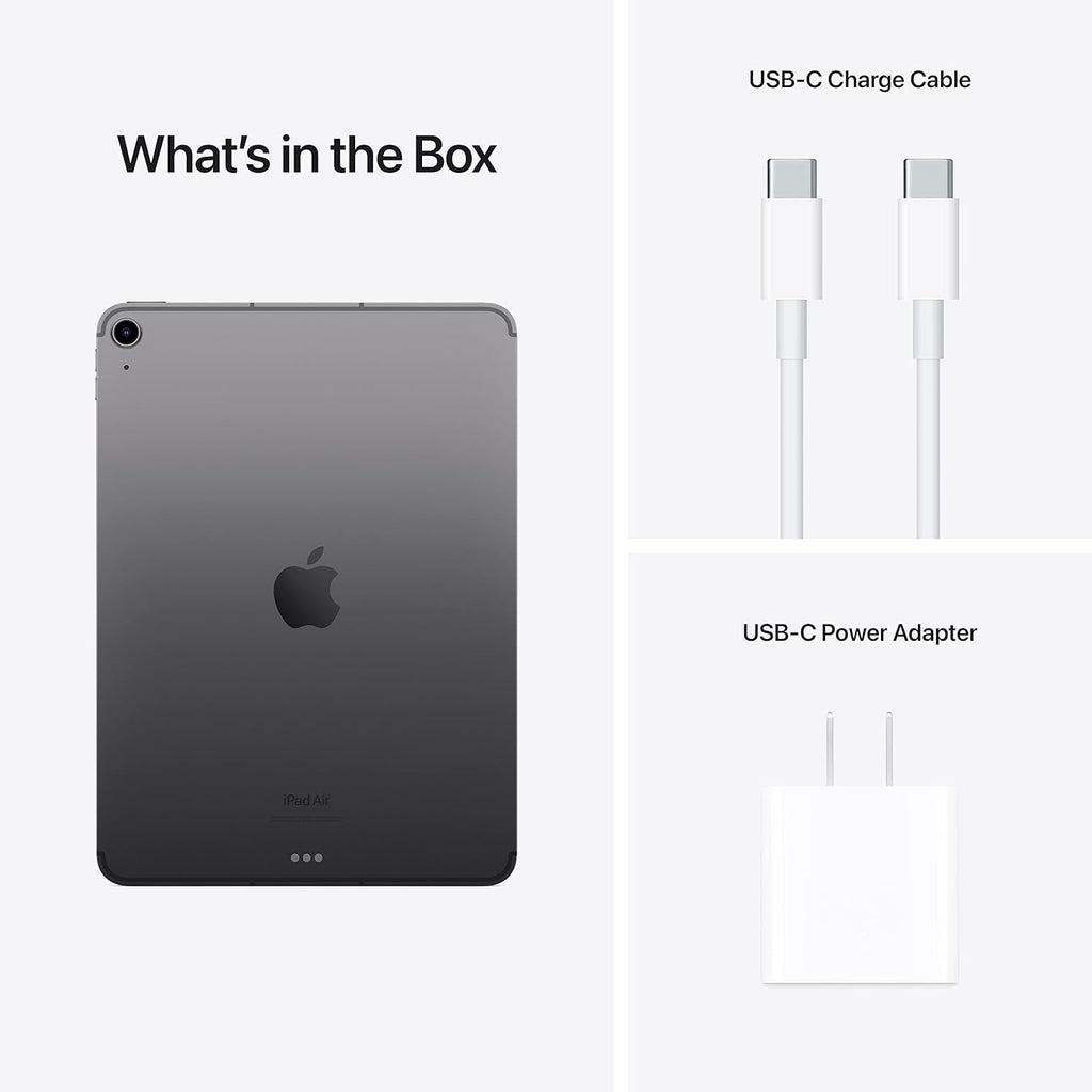 Apple iPad Air 5e génération (10,9 pouces, Wi-Fi + Cellular, 256 Go) 2022 - Gris sidéral (Reconditionné Premium) pratique