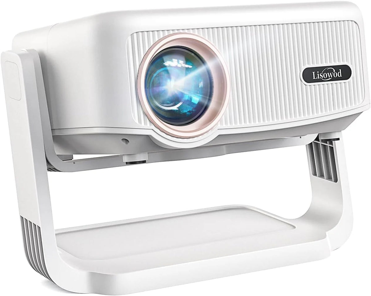Projecteur facile à transporter ultra-au format compact 1080p doté de Bluetooth 5.2, Wi-Fi 6, mise au point électronique et correction automatique du trapèze.